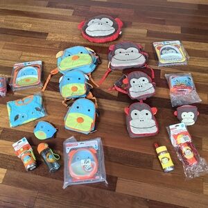 skip hop zoo little kid monkey and dog puppy toddler collection sets (new&used)